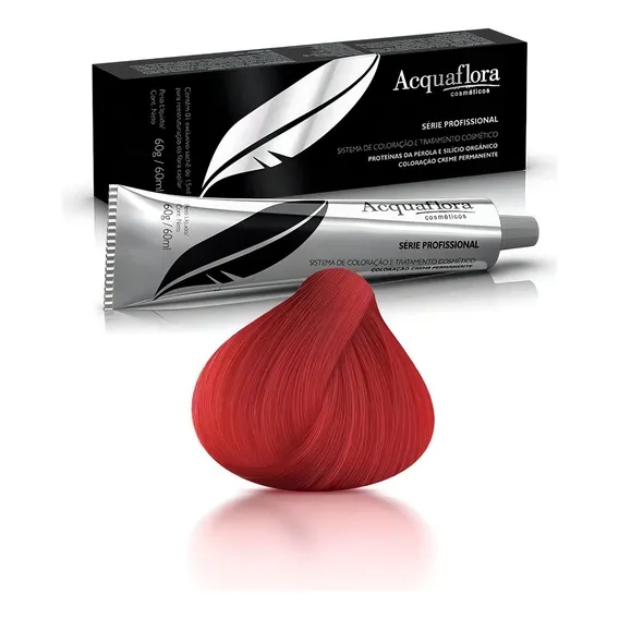 Coloração Creme Permanente Acquaflora 60g 0.6 Mix Vermelho Tom 0.6 Foto 1