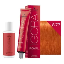 Coloração Igora Royal Schwarzkopf (4und) 8-77 (4und) Ox 20 Tom 4 x 8-77 e 4 x ox 20 Foto mini 1