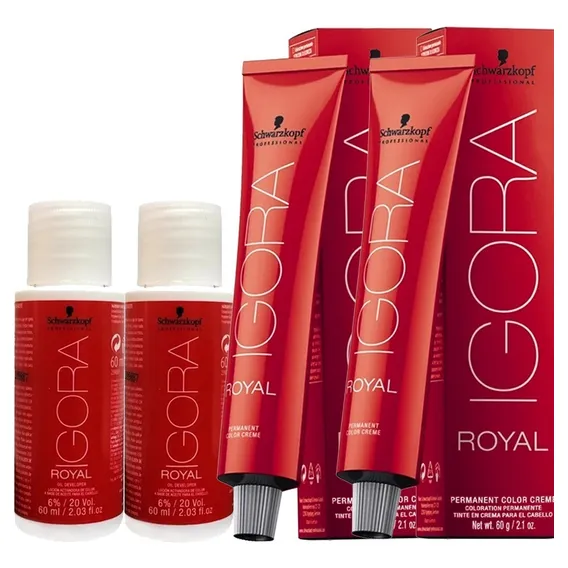 Coloração Schwarzkopf Professional Igora royal Igora Royal Kit Duo Coloração 60g - 6.0 Louro Escuro Natural tom 6.0 louro-escuro natural para cabelo Foto 1