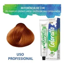 Coloração Sem Amônia Coloratto Itallian 60g Profissional Nome 0.40 Hot Orange Tom 0.66 Foto mini 3