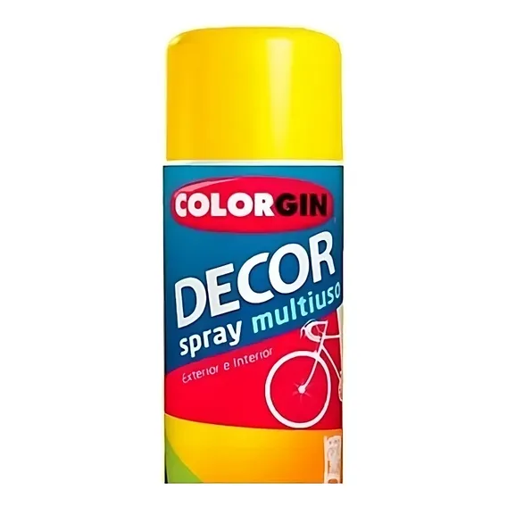 Colorgin Tinta Spray Decor 8591 amarelo 360mL Foto 1