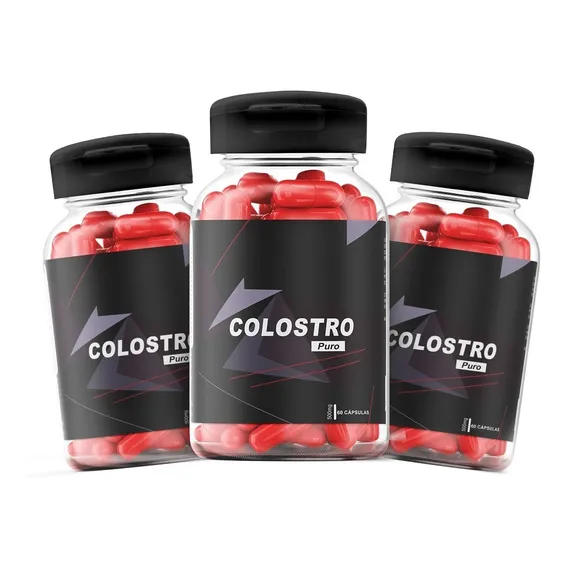 Colostro Puro Concentrado 180 Caps 3 Potes Imediato Sabor Natural Foto 1