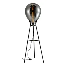Coluna Bella Caju Preto E Cromado 40x154cm E27 40w Foto  mini 1