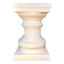 Coluna Grega Branca Trabalhada 40 Cm Grécia Decoração Luxo Foto mini 1