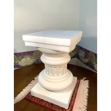 Coluna Grega Branca Trabalhada 40 Cm Grécia Decoração Luxo Foto mini 3