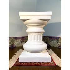 Coluna Grega Branca Trabalhada 40 Cm Grécia Decoração Luxo Foto mini 2