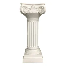 Coluna Grega Branca Trabalhada 60 Cm Grécia Decoração Luxo Foto mini  3