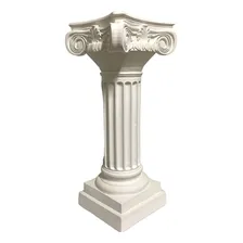 Coluna Grega Branca Trabalhada 60 Cm Grécia Decoração Luxo Foto mini  2