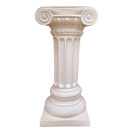 Coluna Grega Branca Trabalhada 60 Cm Grécia Decoração Luxo Foto 1