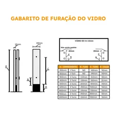 Coluna Torre 30cm Aço Inox Guarda Corpo - (( Dourada)) Foto mini 1