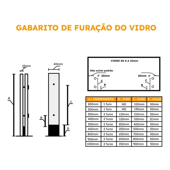 Coluna Torre 30cm Aço Inox Guarda Corpo - (( Dourada)) Foto 1
