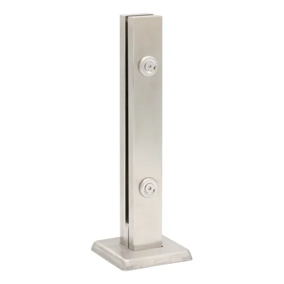Coluna Torre 40cm 2 Furos Escovada Aço Inox Foto 1