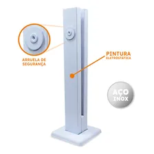 Coluna Torre Em Inox 30 Cm Guarda Corpo Branca Cor Branco Foto mini  2