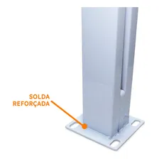 Coluna Torre Em Inox 30 Cm Guarda Corpo Branca Cor Branco Foto mini 4