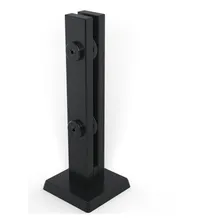 Coluna Torre Inox 40 Cm Preto Fosco Guarda Corpo Com 2 Furos Foto mini 2