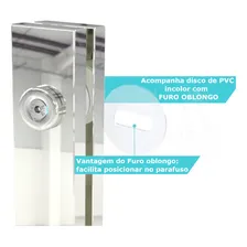 Coluna Torre Inox Retangular 50cm Guarda Corpo De Vidro Foto mini 3