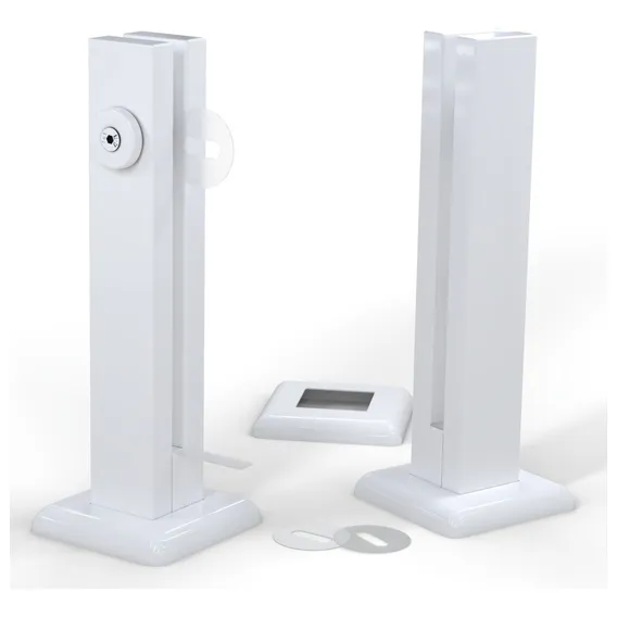 Coluna Torre Pinça Inox 30 Cm Inox Branco Foto 1