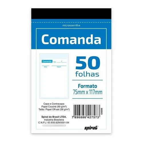 Comanda De Pedidos Para Restaurante Lanchonete Kit 10 Blocos Foto 1