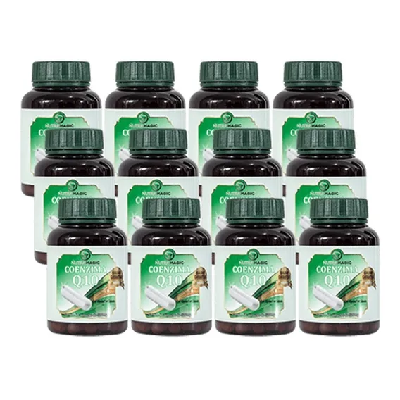 Combo 12 Coenzima Q10 Com 60 Capsulas De 500mg Nutramagic Sabor Sem Sabor Foto 1