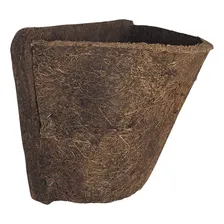 Combo 12 Meio Vaso De Parede Fibra De Coco NÂș12 P/ OrquĂdeas Cor Natural OrgĂąnico Foto mini 4