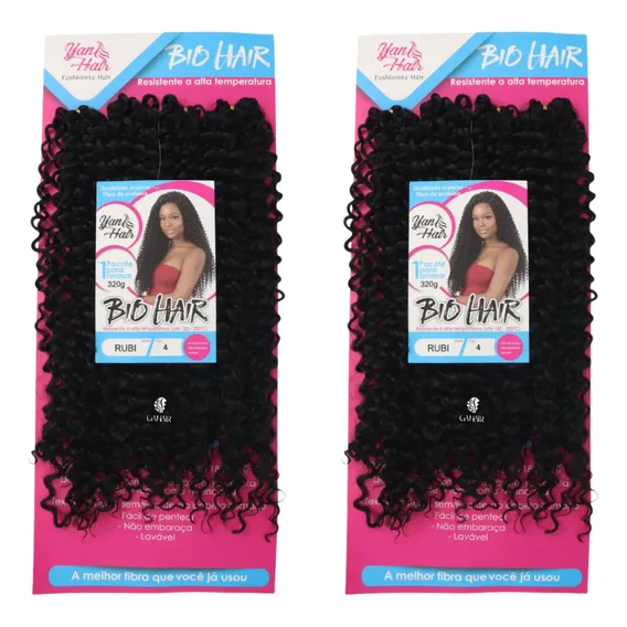 Combo 2 Cabelos Cacheado Para Mega Hair Em Crochet - Rubi Cor Castanho Médio Cor 4 Foto 1