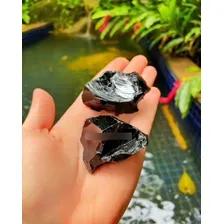 Combo 2 Pedras De Obsidiana Negra Bruta Cristal Natural Kit Foto mini 4