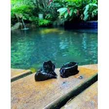 Combo 2 Pedras De Obsidiana Negra Bruta Cristal Natural Kit Foto mini  2