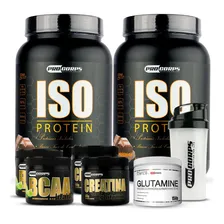 Combo 2 Whey Isolado+ 2 Bcaa+ 2 Creatina+2 Glutamina+ Shaker Sabor Chocolate Foto  mini 1