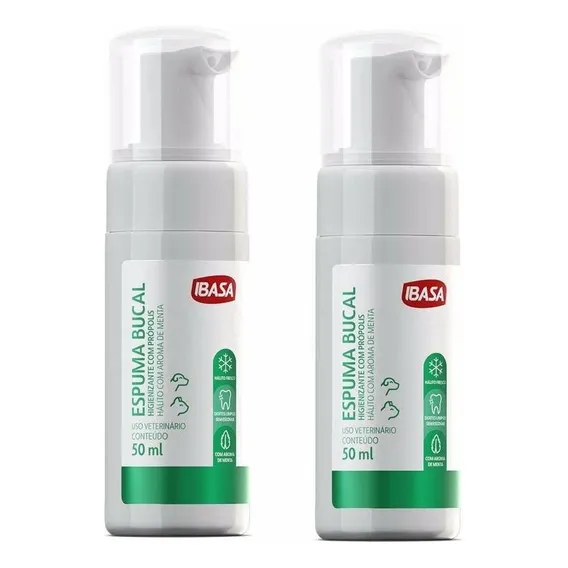 Combo 2un Espuma Bucal Ibasa 50ml Cada - Higiene Oral Foto 1