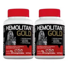 Combo 2un Hemolitan Gold 30 Comprimidos - Cães Gatos Vetnil Foto mini 2