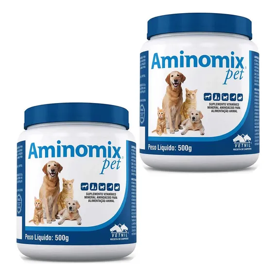 Combo 2un Suplemento Aminomix Pet 500g Cada Foto 1