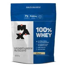 Combo 2x 100% Whey Protein 900g - Max Titanium Sabor Baunilha Foto mini  3