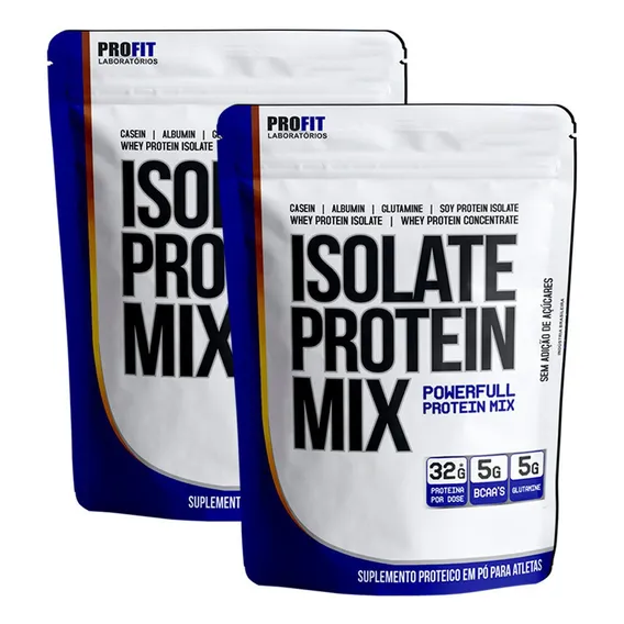 Combo 2x Isolate Whey Protein Mix = 1,8kg - Profit Labs Sabor Morango Foto 1