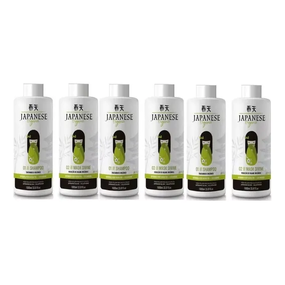Combo 3 Blindagem Japanese Organic Liso Espelhado 6x1000ml Foto 1