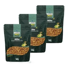 Combo 3 Milho Torrado Sabor Mostarda E Mel 160g Brasil Frutt Foto mini 1