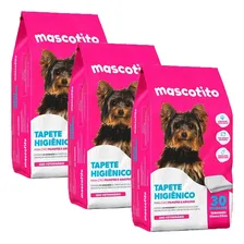Combo 3 Tapetes Higiênicos 60x55cm Mascotito C/90 Unidades Foto mini 1