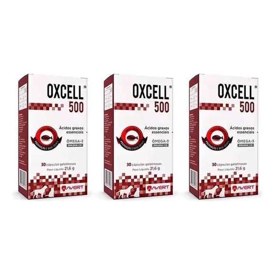 Combo 3 Unidades Suplemento Avert Oxcell 500mg 30 Foto 1
