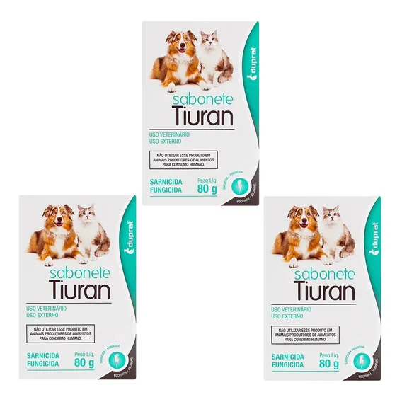 Combo 3un Sabonete Tiuran 80g Duprat Foto 1