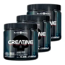 Combo 3x Creatina 150g - Black Skull Caveira Preta Foto  mini 1
