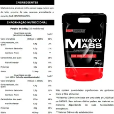 Combo 3x Hipercalorico Waxy Mass 3kg - Bodybuilders Sabor Chocolate Morango Baunilha Foto mini 2
