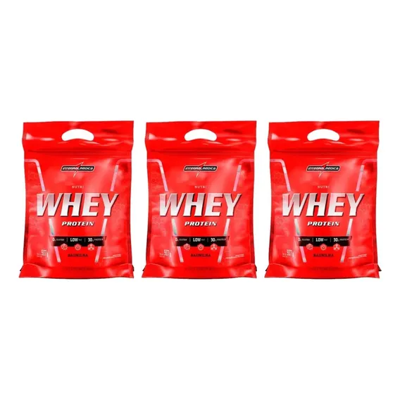 Combo 3x Nutri Whey Refil - 907g - Integral Medica Sabor Chocolate Foto 1