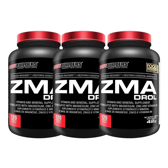 Combo 3x Zma Drol 120caps - Sabor Natural Foto 1