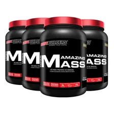 Combo 4x Hipercalórico Amazing Mass 1,5kg - Bodybuilders Sabor Morango Foto  mini 1