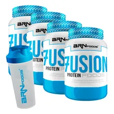 Combo 4x Whey Protein Concentrado 900g + Coqueteleira Sabor 4x Baunilha Foto  mini 1