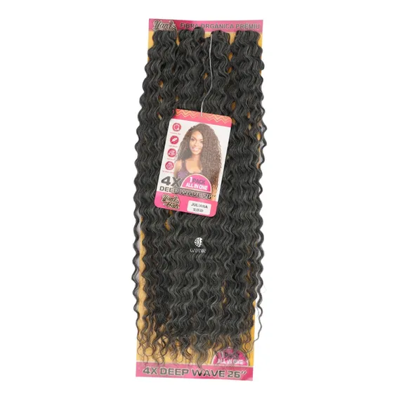 Combo 5 Cabelos Cacheado Organico Premium Para Crochet Braid Cor Silver Ash Foto 1