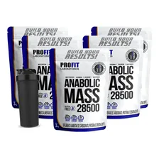 Combo 5x Hipercalórico Anabolic Mass 28500 3kg - Profit Labs Sabor Chocolate Foto  mini 1