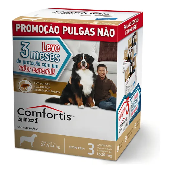 Combo Antipulgas Comfortis Elanco De 27 A 54 Kg 1620 Mg Foto 1