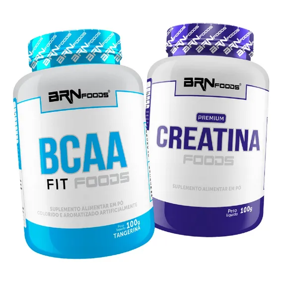 Combo Bcaa 100gr + Creatina 100gr - Brn Foods Sabor Natural Foto 1