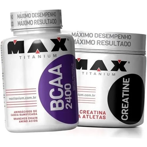 Combo Bcaa 2.400 200 Caps + Creatina 300g - Max Titanium Sabor Sem Sabor Foto 1