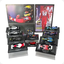 Combo Com 10 Miniaturas De Carros Das Lendas Da F1 + Foto mini 1